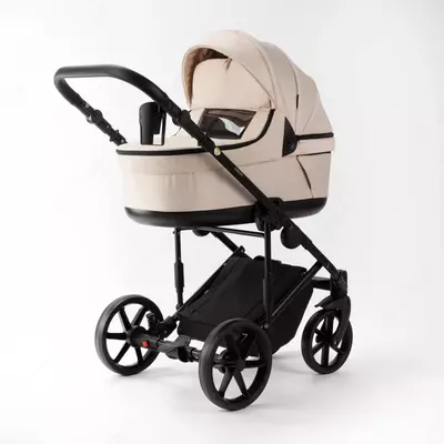 Bolalar aravachasi 2-in-1 "Adamex" Locco Light LL-TK20 (Polsha) Bej/qora