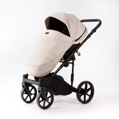 Bolalar aravachasi 2-in-1 "Adamex" Locco Light LL-TK20 (Polsha) Bej/qora