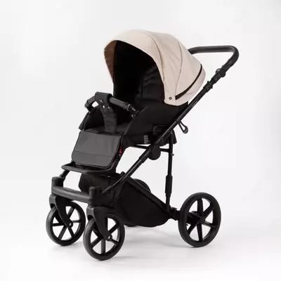 Bolalar aravachasi 2-in-1 "Adamex" Locco Light LL-TK20 (Polsha) Bej/qora