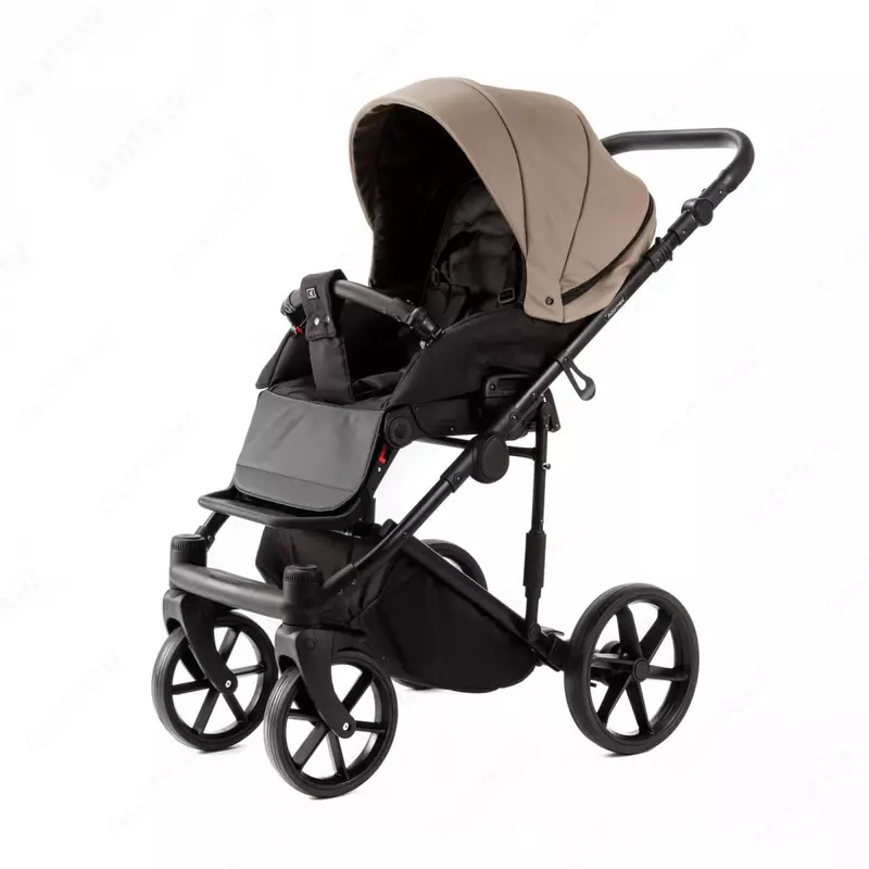 Детская коляска 2-в-1 "Adamex" Locco Light Deluxe LL-SA9 (Польша) Темно/Бежевая/черная