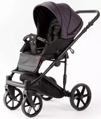 Детская коляска 2-в-1 "Adamex" Locco Light Deluxe LL-SA34 (Польша) Сиреневая/черная