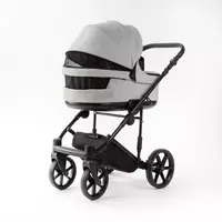 Bolalar aravachasi 2-in-1 "Adamex" Locco Light Deluxe LL-SA3 (Polsha) Ochiq kulrang/qora Ulgurji va chakana