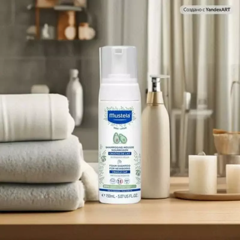 Шампунь для новорожденных против шелушения волос "Mustela" (150 мл) Франция