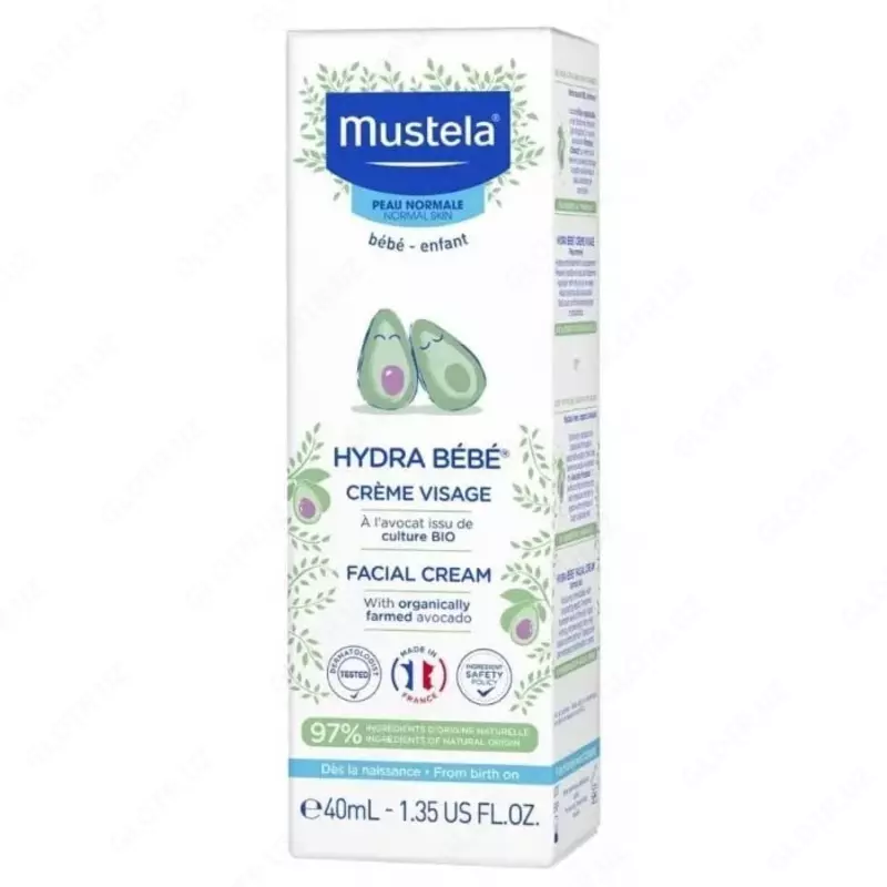 Детский увлажняющий крем-бальзам для лица "Mustela" Hydra Baby (40 мл) Франция