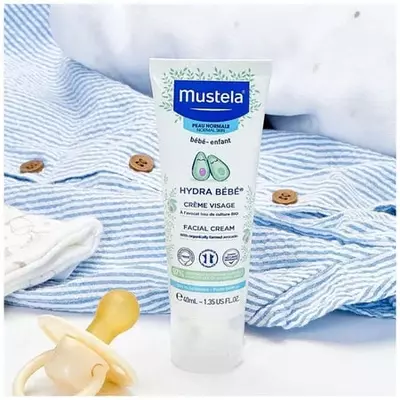 Детский увлажняющий крем-бальзам для лица "Mustela" Hydra Baby (40 мл) Франция