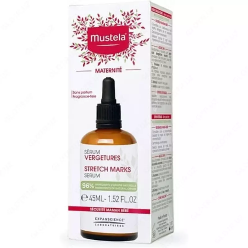 Stretch belgilarining oldini olish uchun sarum "Mustela" Maternite (45 ml) Frantsiya