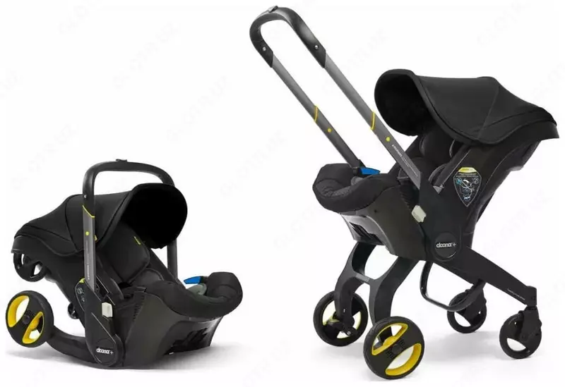 Bolalar uchun avtomobil aravachasi "Doona+" 0-13 kg dan 81 sm gacha (Nitro Black) Xitoy