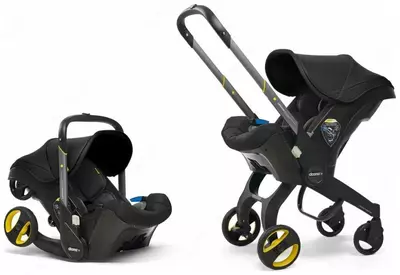 Bolalar uchun avtomobil aravachasi "Doona+" 0-13 kg dan 81 sm gacha (Nitro Black) Xitoy