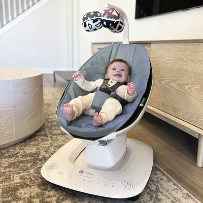 Детская Электронная люлька шезлонг 4moms mamaRoo New Multi-Motion Slate Blue