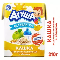 Каша молочнo-пшеничная Агуша Вставайка-ка с яблоком 2.5%  6+ мес.  200 мл