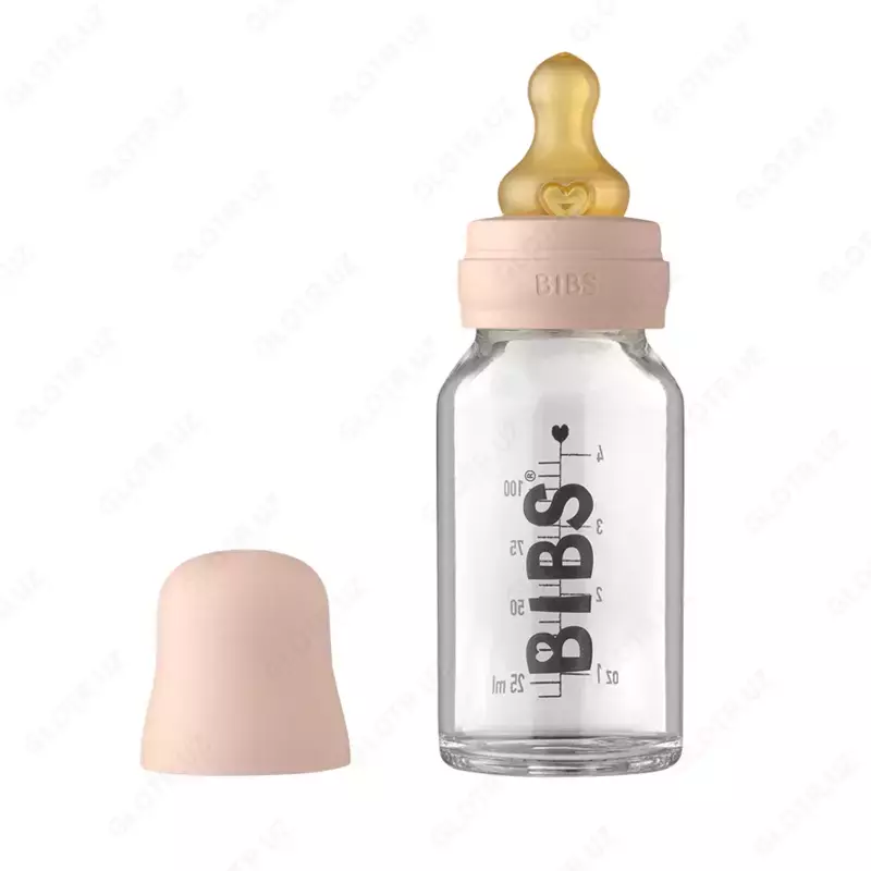 Бутылочка для кормления в наборе 110 мл BIBS Baby Glass Bottle Blush