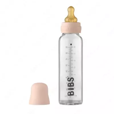 Бутылочка для кормления в наборе 225 мл BIBS Baby Glass Bottle Blush