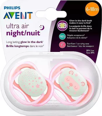 Philips Avent Пустышки 2шт (ultra air)