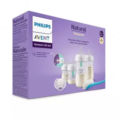 Oziqlantirish idishlari Philips Avent natural seriyasi (newborn gift set, 0m+)