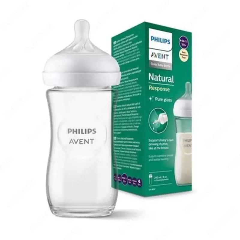 Oziqlantirish idishi Philips Avent natural seriyasi (0m+, 240 ml)