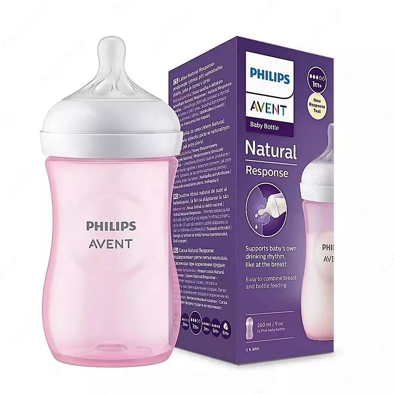 Oziqlantirish idishi Philips Avent natural seriyasi (1m+, 260 ml)