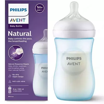 Oziqlantirish idishi Philips Avent natural seriyasi (1m+, 260 ml)