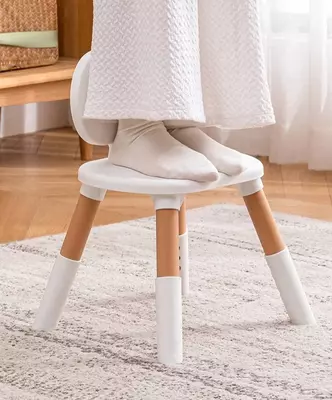 Регулируемый деревянный Комплект стол и стул из цельного дерева для детей