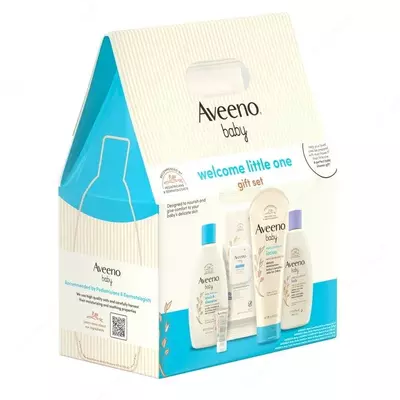 Sovg'a to'plami (chaqaloq terisini parvarish qilish uchun) "Aveeno Baby" Xush kelibsiz Kichkintoy, to'yimli jo'xori