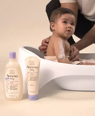 Sovg'a to'plami (chaqaloq terisini parvarish qilish uchun) "Aveeno Baby" tinchlantiruvchi vannalar to'plami + 2 ta lavanta va vanil loson to'plami