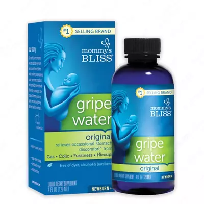 Dereotu suvi, chaqaloqlar uchun "Mommy's Bliss" Gripe suvi, 2 haftadan boshlab, 120 ml. (YANGI)