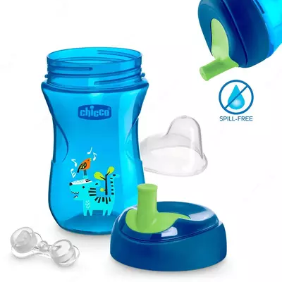 Набор столовых приборов для детей "CHICCO" 12м+, 5 предметов (Blue)