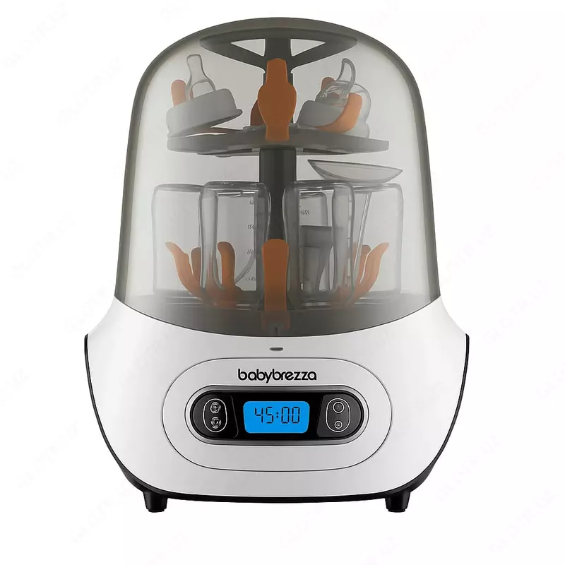 Стерилизатор и сушилка (паровая) для детских бутылочек "Baby Brezza" одношаговый (Арт. - BRZ0098) Белый