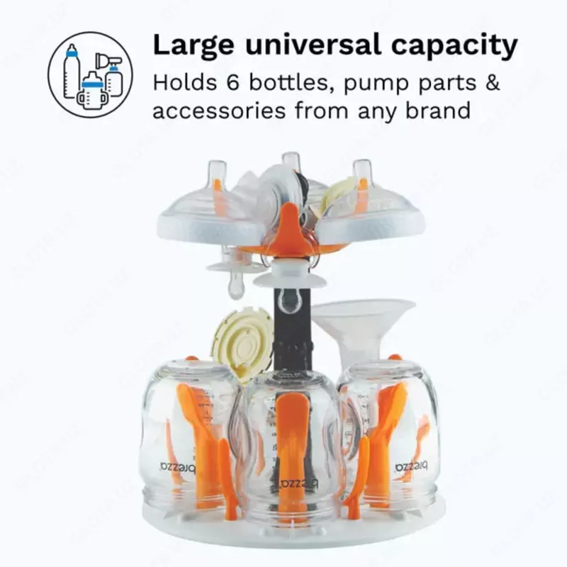 Стерилизатор и сушилка (паровая) для детских бутылочек "Baby Brezza" одношаговый (Арт. - BRZ0098) Белый