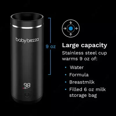 Подогреватель для детской бутылочки (аккумуляторный) "Baby Brezza" Super fast, 3 мин. (Арт. - BRZ0179) Черный