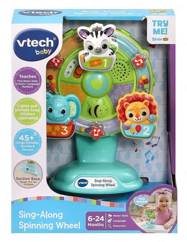 Интерактивная сенсорная игрушка "Vtech" Учись с животными, 6м+, батарейки тип ААА, фразы и звуки, (NEW)