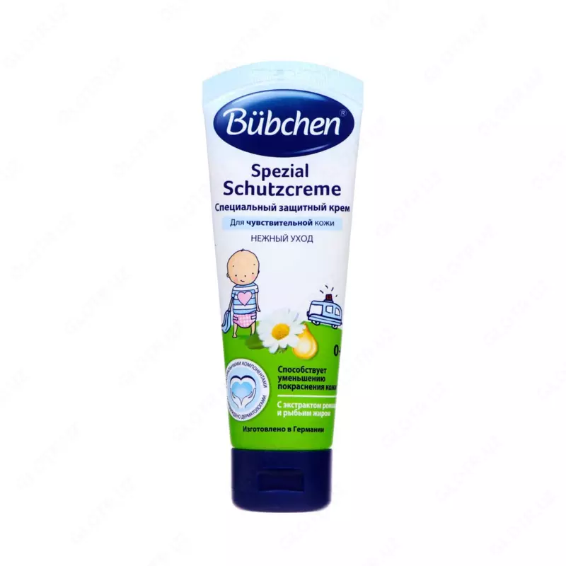 Nozik teri uchun maxsus himoya krem "Bubchen" 75 ml. (YANGI)