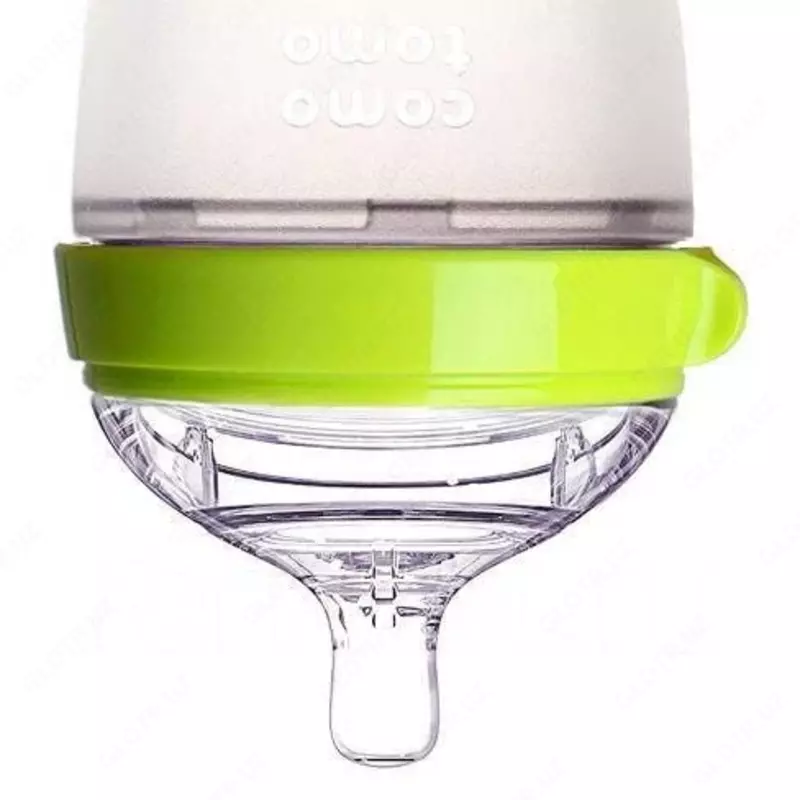 Shishalar to'plami (silikon) "Como Tomo" 250 ml, +3 m, 2 dona, yashil