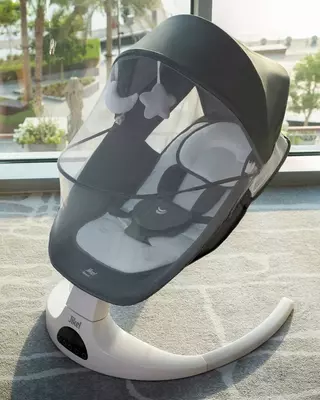 Электронное кресло-качалка (0+ мес. до 2-х лет) "Jikel" Nexus Swing & Napper (Светло-серое)