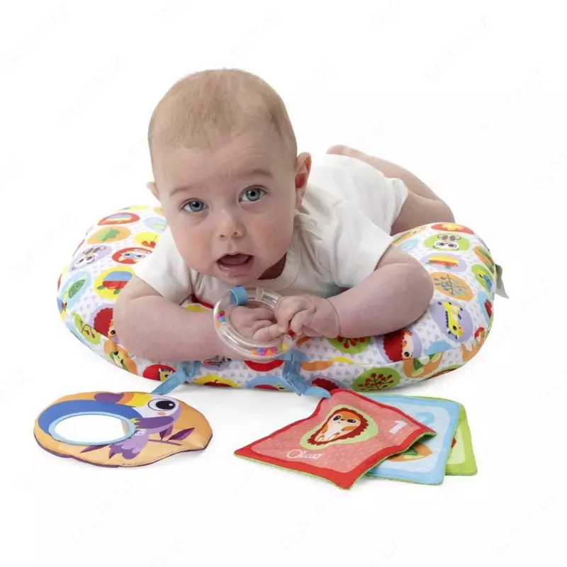 Chicco Animal Tummy Time Play Center Yostig'i, 2 oydan 9 oygacha (YANGI)