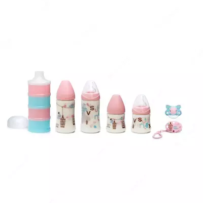 Подарочный набор бутылочек "Suavinex" Welcome Baby Set Girl, 2-4 мес. (NEW)