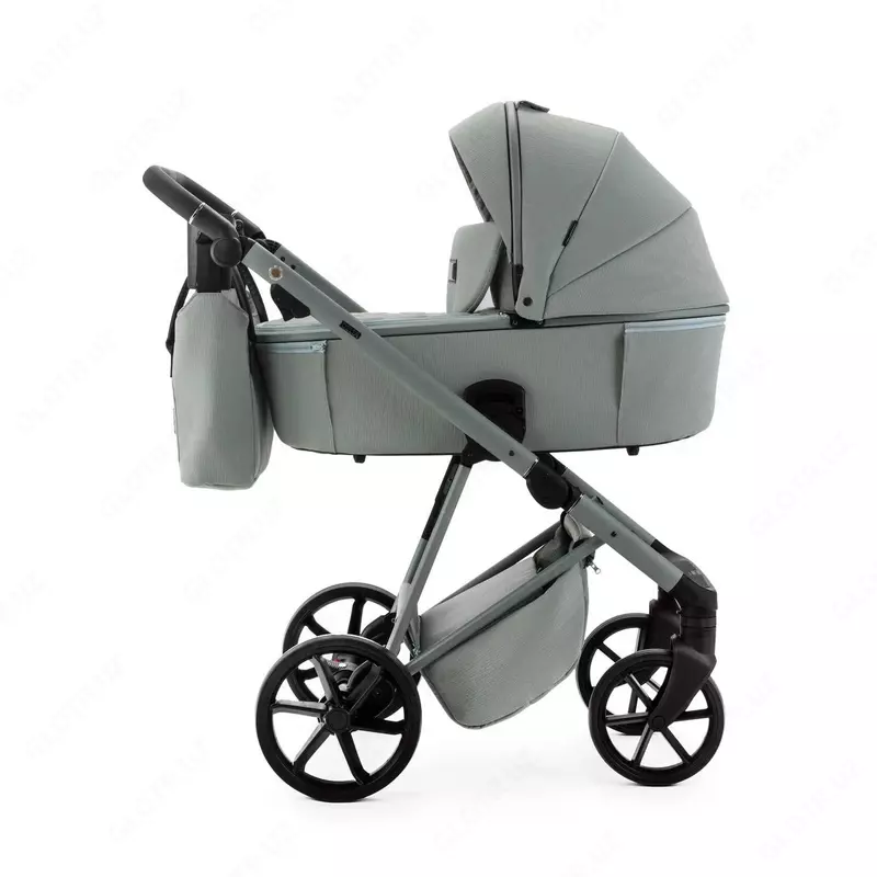 Детская коляска 2 в 1 "Adamex" Delta Nature 8 MINT, +0 мес., сумка для мамы