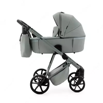 Детская коляска 2 в 1 "Adamex" Delta Nature 8 MINT, +0 мес., сумка для мамы