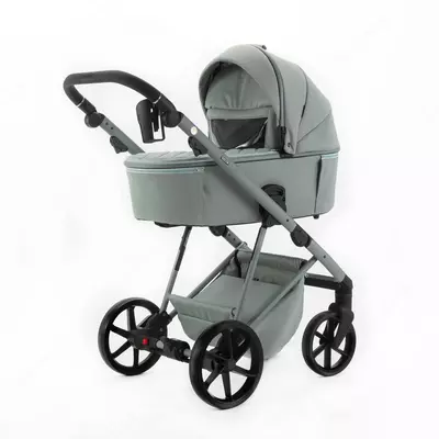 Детская коляска 2 в 1 "Adamex" Delta Nature 8 MINT, +0 мес., сумка для мамы