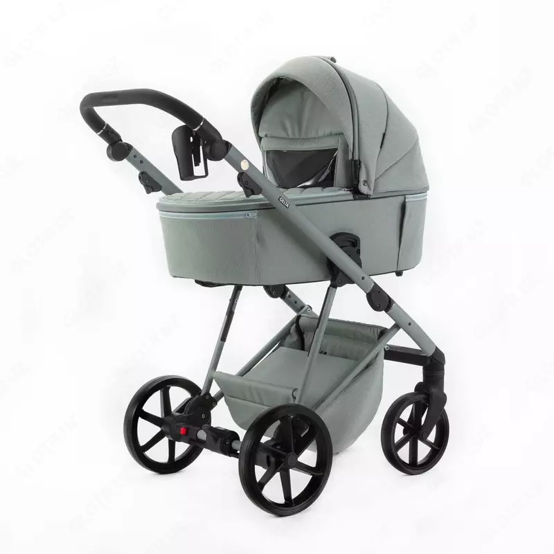 Детская коляска 2 в 1 "Adamex" Delta Nature 8 MINT, +0 мес., сумка для мамы