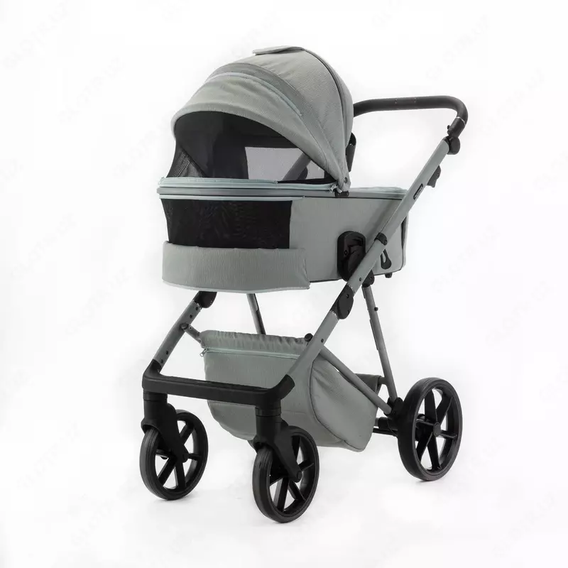 Детская коляска 2 в 1 "Adamex" Delta Nature 8 MINT, +0 мес., сумка для мамы