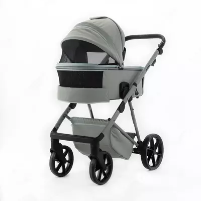 Детская коляска 2 в 1 "Adamex" Delta Nature 8 MINT, +0 мес., сумка для мамы