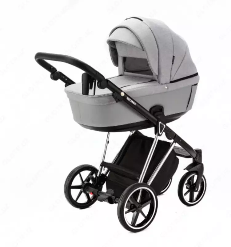 Детская коляска 2-в-1 "Adamex" Blanc Special Edition PS586 (Польша) Светло-серая