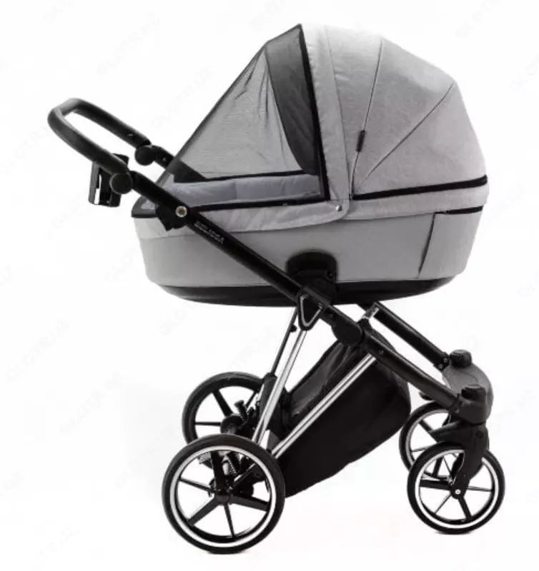 Детская коляска 2-в-1 "Adamex" Blanc Special Edition PS586 (Польша) Светло-серая