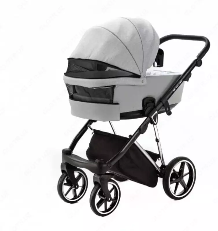 Детская коляска 2-в-1 "Adamex" Blanc Special Edition PS586 (Польша) Светло-серая