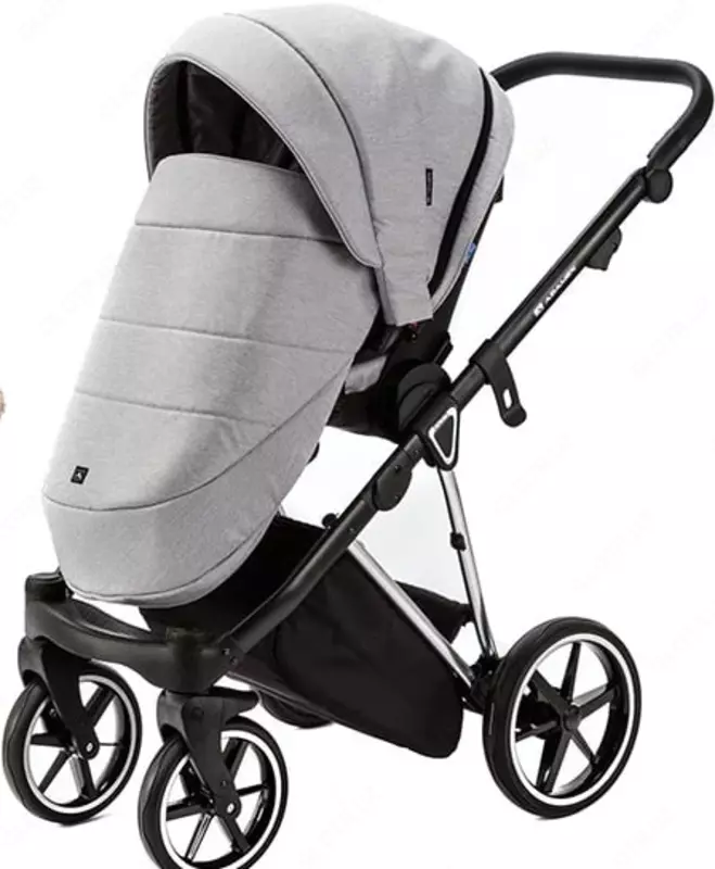Детская коляска 2-в-1 "Adamex" Blanc Special Edition PS586 (Польша) Светло-серая