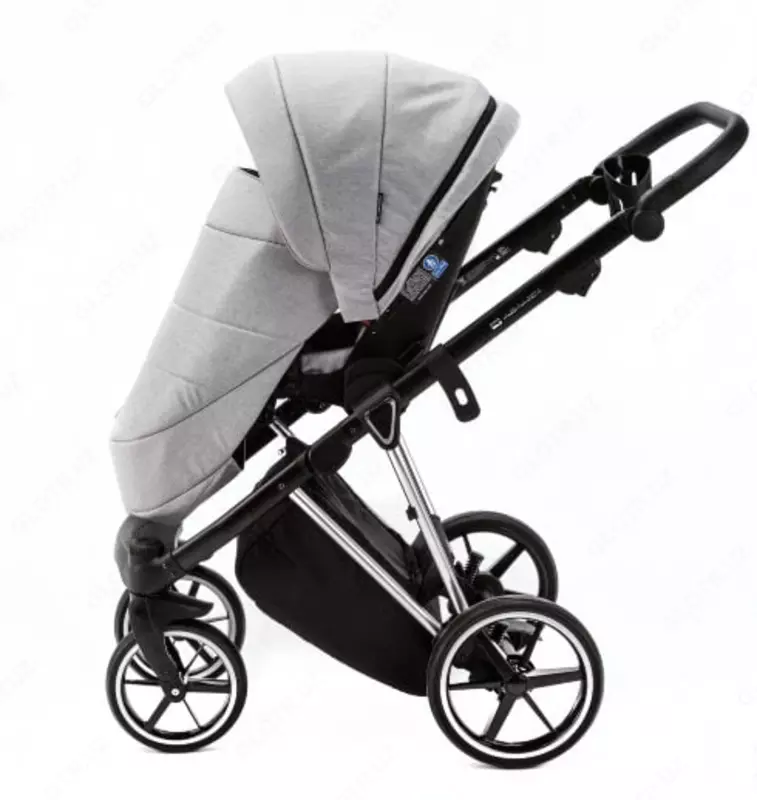 Детская коляска 2-в-1 "Adamex" Blanc Special Edition PS586 (Польша) Светло-серая