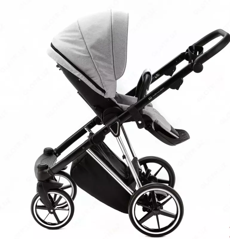 Детская коляска 2-в-1 "Adamex" Blanc Special Edition PS586 (Польша) Светло-серая
