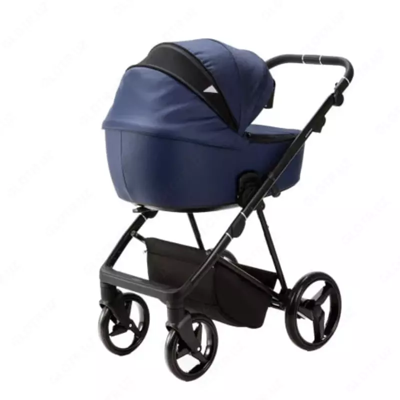 Детская коляска 2-в-1 "Adamex" Blanc Special Edition LUX PS-64 (Польша) Темно-синяя