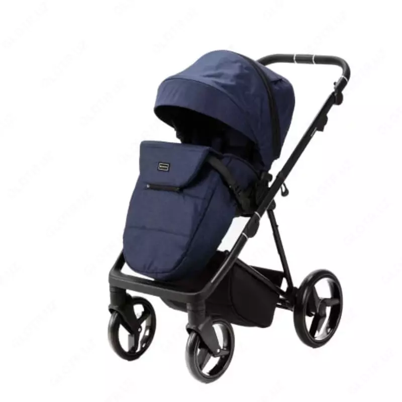 Детская коляска 2-в-1 "Adamex" Blanc Special Edition LUX PS-64 (Польша) Темно-синяя