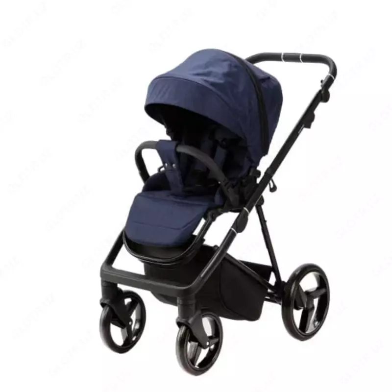 Детская коляска 2-в-1 "Adamex" Blanc Special Edition LUX PS-64 (Польша) Темно-синяя